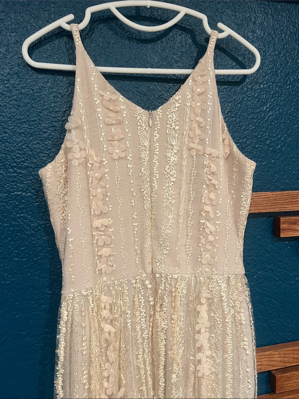 Dress the Population Champagne Beaded Maxi Dress - Picture 4 of 5